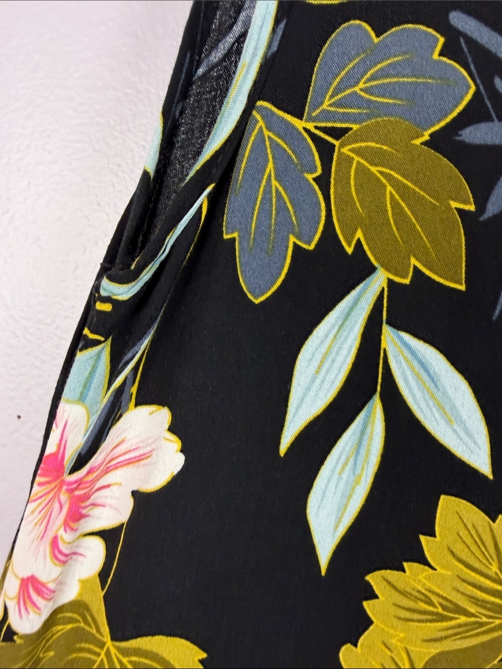 Papillon Floral Sleeveless Tunic Dress XS Black Viscose Pocket Top - Picture 7 of 13